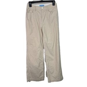 Draper James Corduroy Pants Women's Size 2‎ Beige Zipper Wide Leg